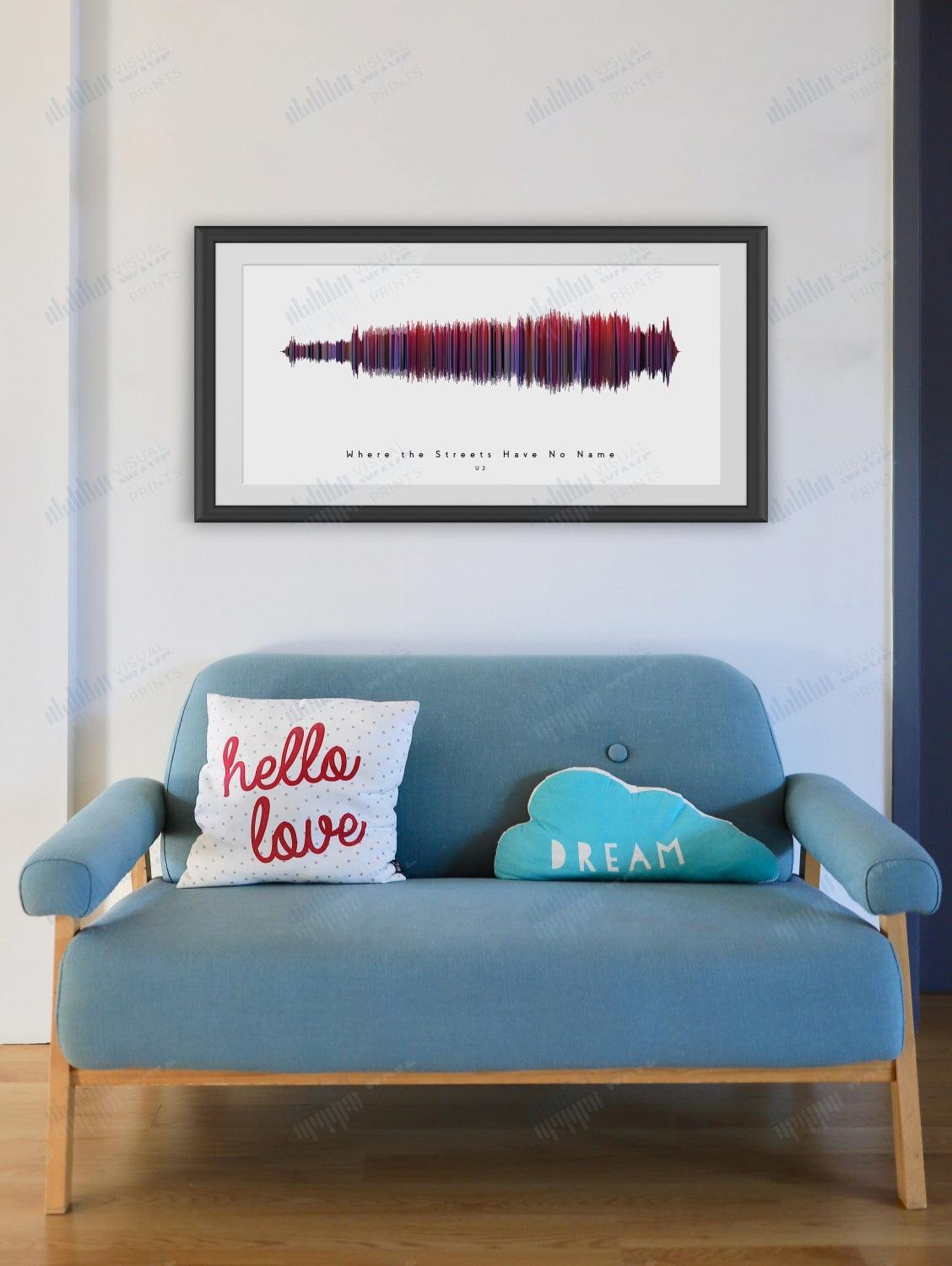 Where the Streets Have No Name by U2 - Visual Wave Prints