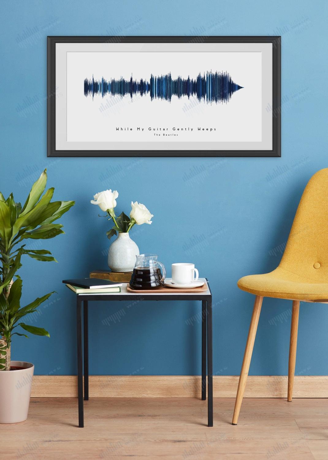 While My Guitar Gently Weeps by The Beatles - Visual Wave Prints