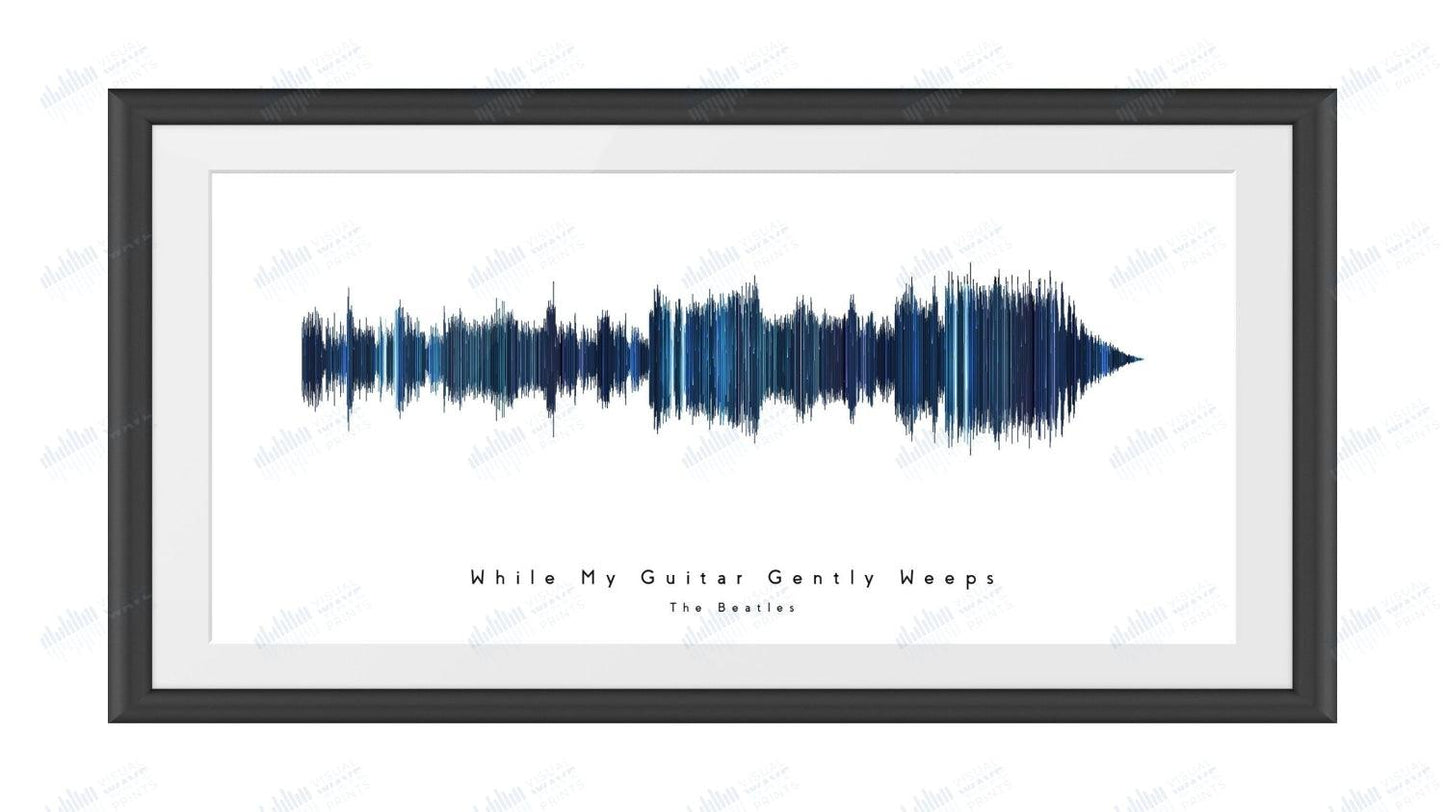 While My Guitar Gently Weeps by The Beatles - Visual Wave Prints