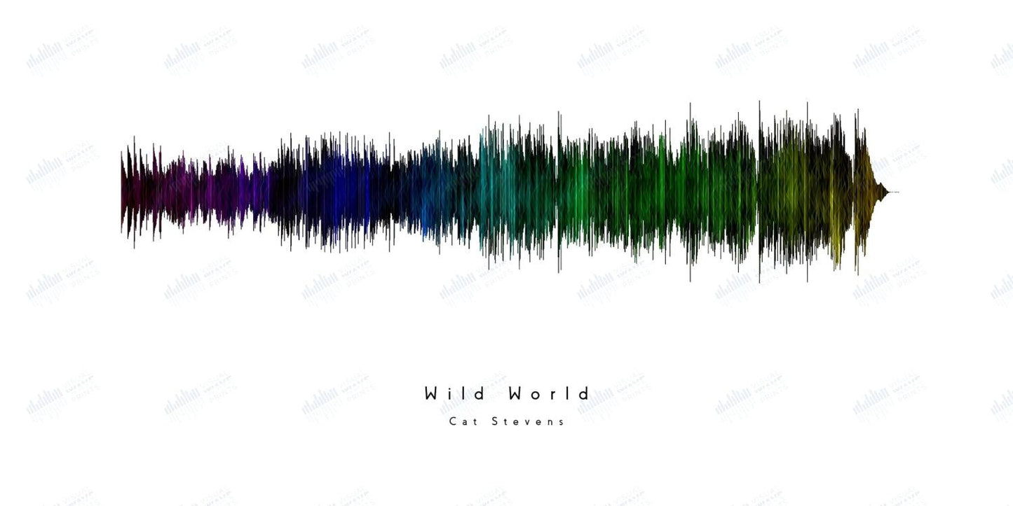 Wild World by Cat Stevens - Visual Wave Prints