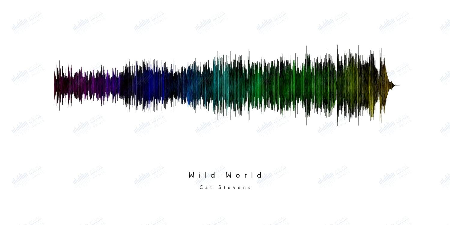 Wild World by Cat Stevens - Visual Wave Prints