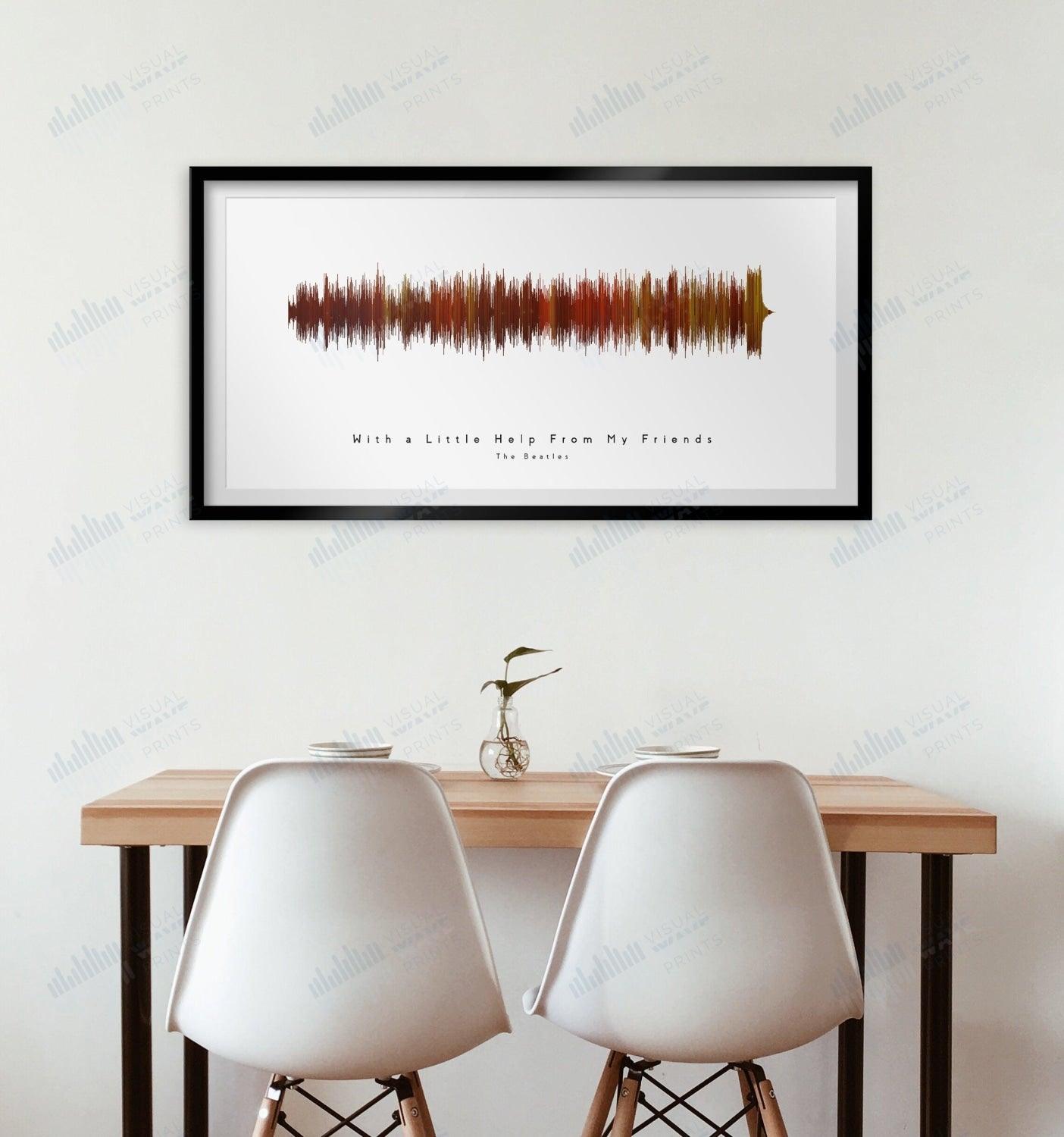 With a Little Help From My Friends by The Beatles - Visual Wave Prints