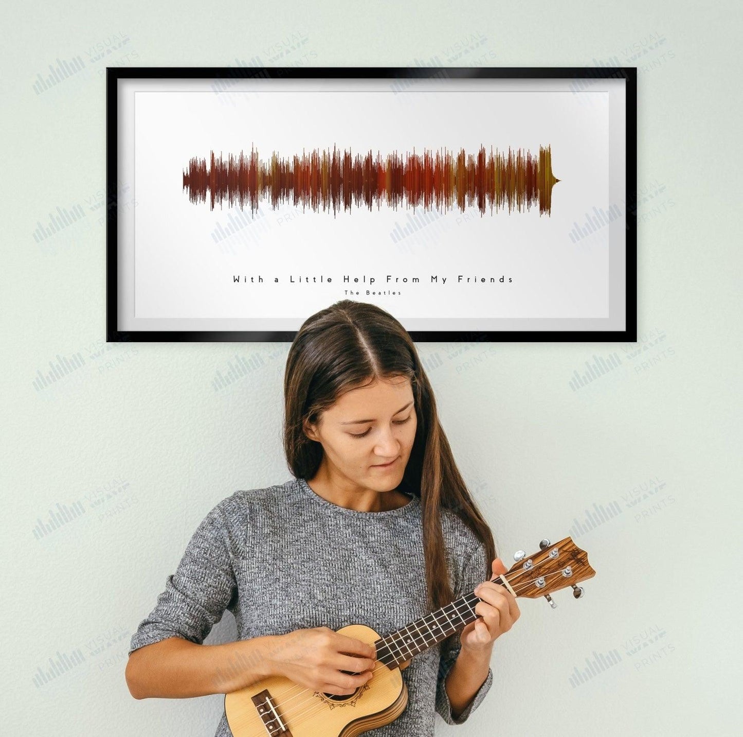 With a Little Help From My Friends by The Beatles - Visual Wave Prints