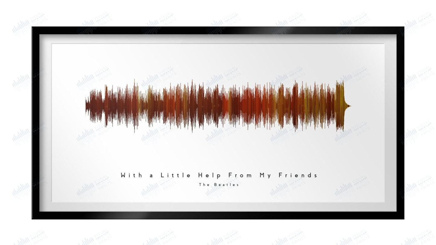 With a Little Help From My Friends by The Beatles - Visual Wave Prints