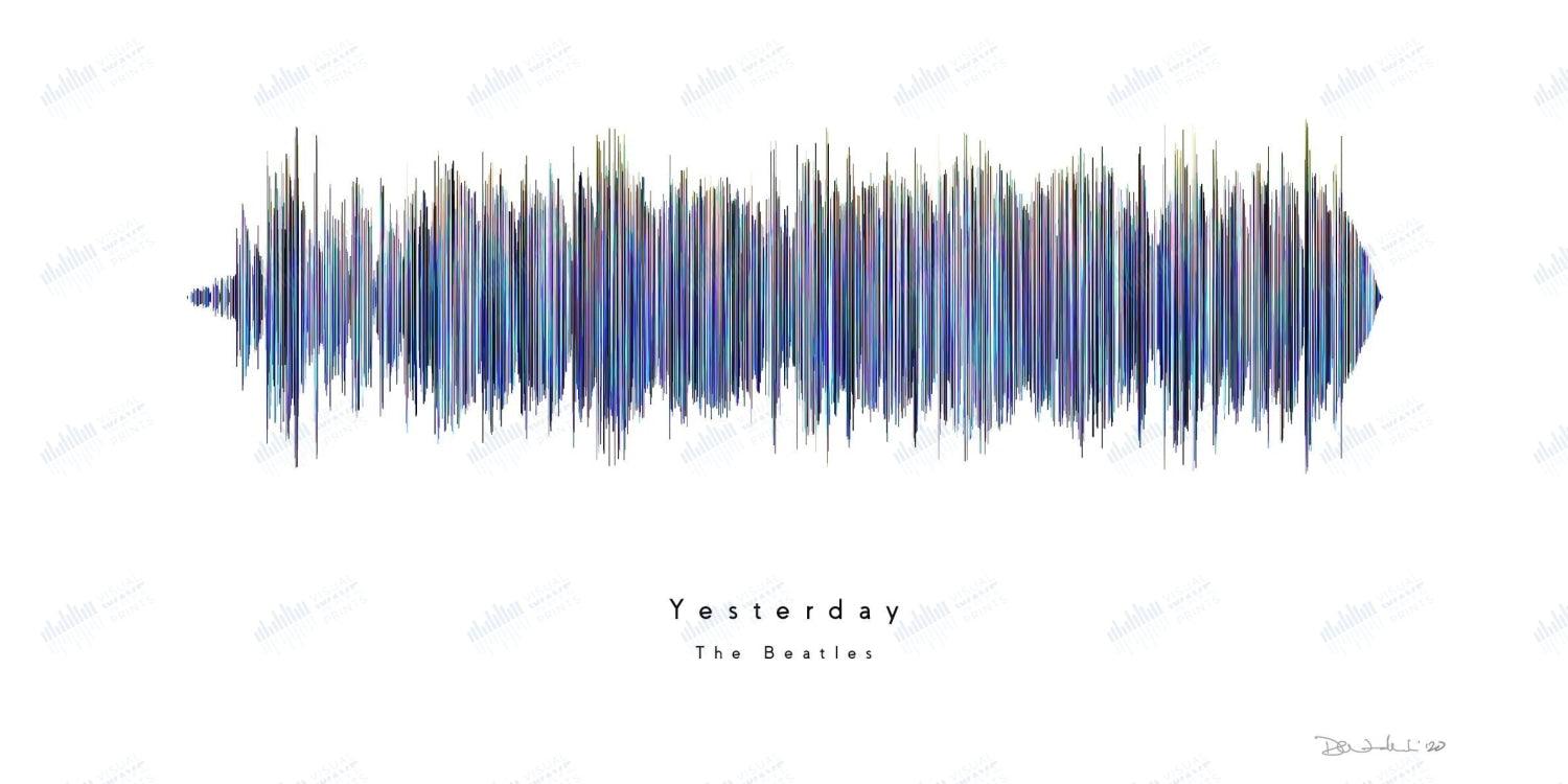 Yesterday by The Beatles - Visual Wave Prints