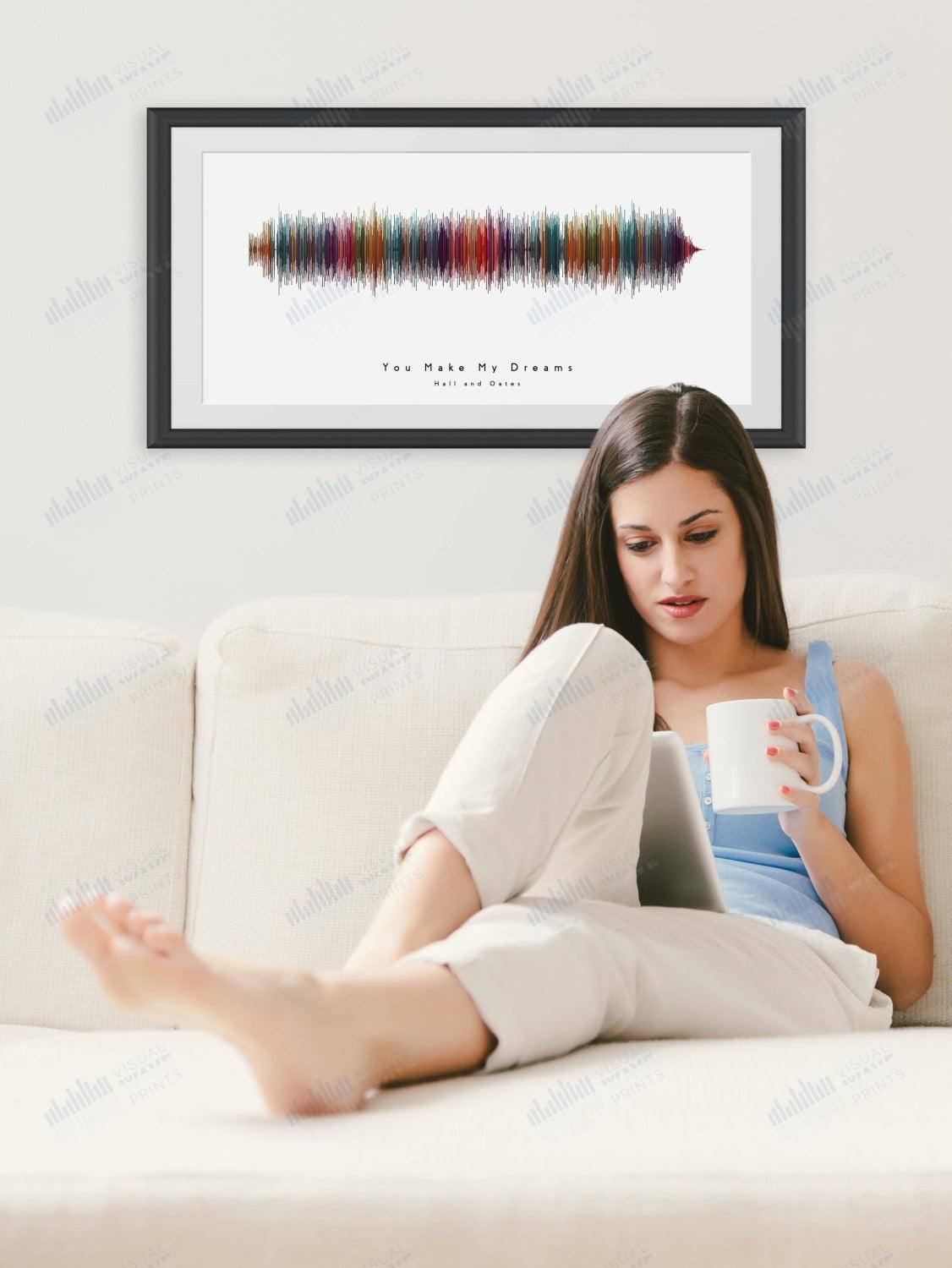 You Make My Dreams by Hall and Oates - Visual Wave Prints