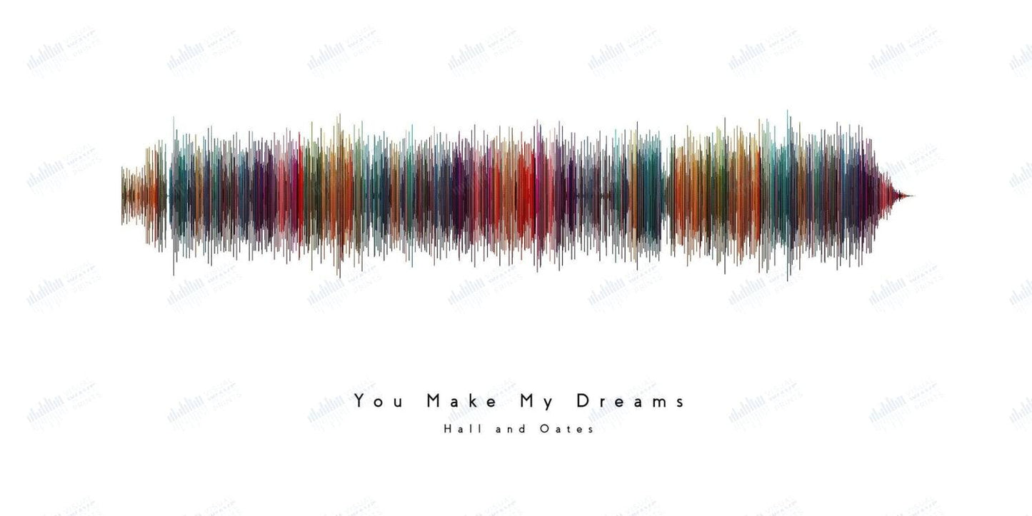 You Make My Dreams by Hall and Oates - Visual Wave Prints