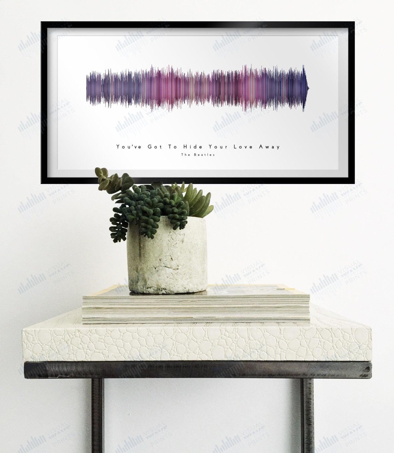 You've Got to Hide Your Love Away by The Beatles - Visual Wave Prints